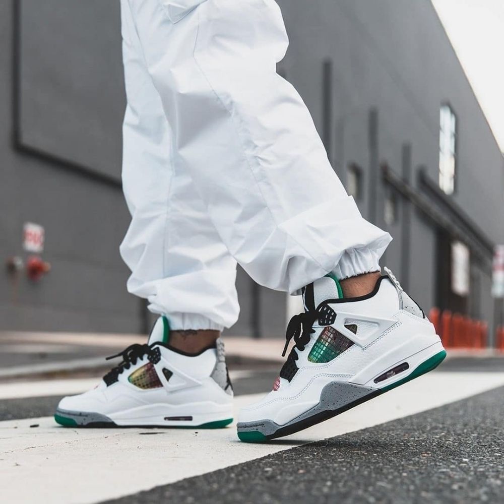 Lucid Green Rasta - Air Jordan 4 Retro - product image from the listing.