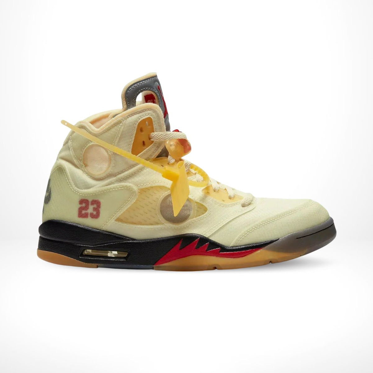 Air Jordan 5 Retro X Off-White in Sail - product image from the listing.