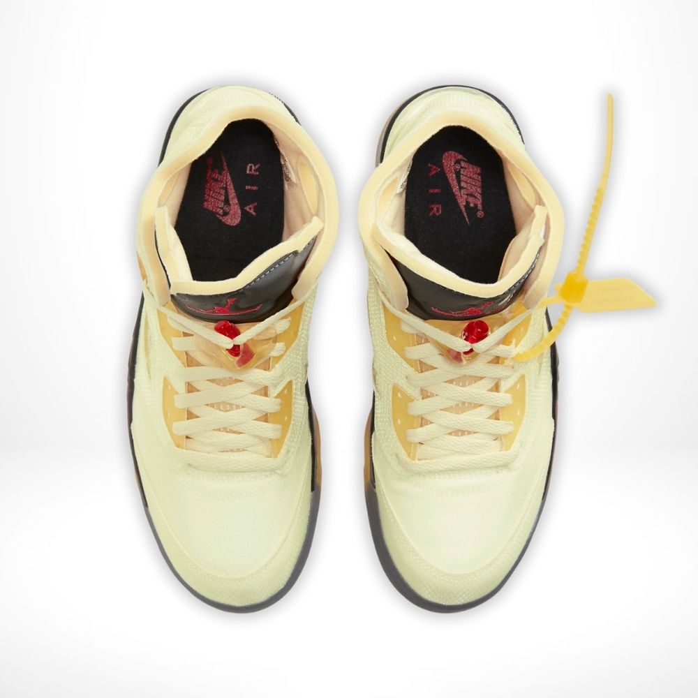 Air Jordan 5 Retro X Off-White in Sail - product image from the listing.