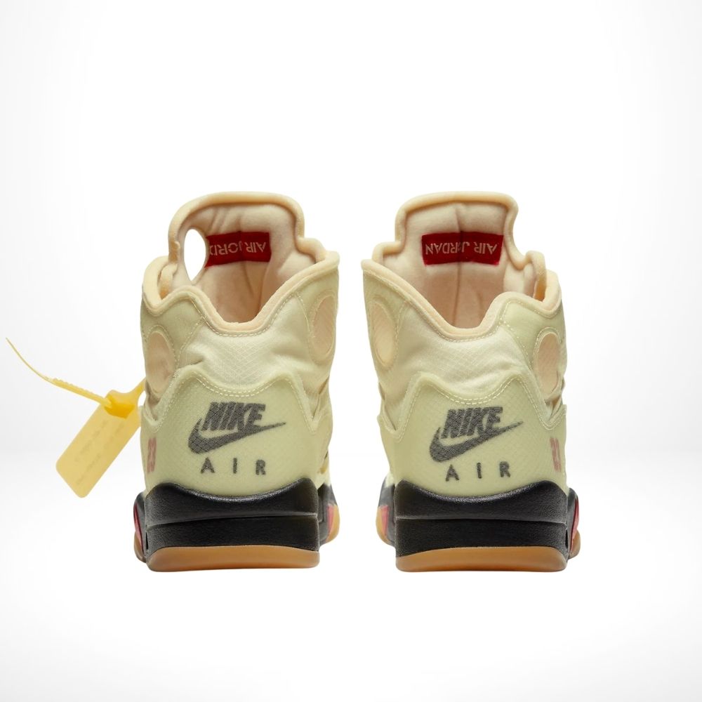 Air Jordan 5 Retro X Off-White in Sail - product image from the listing.