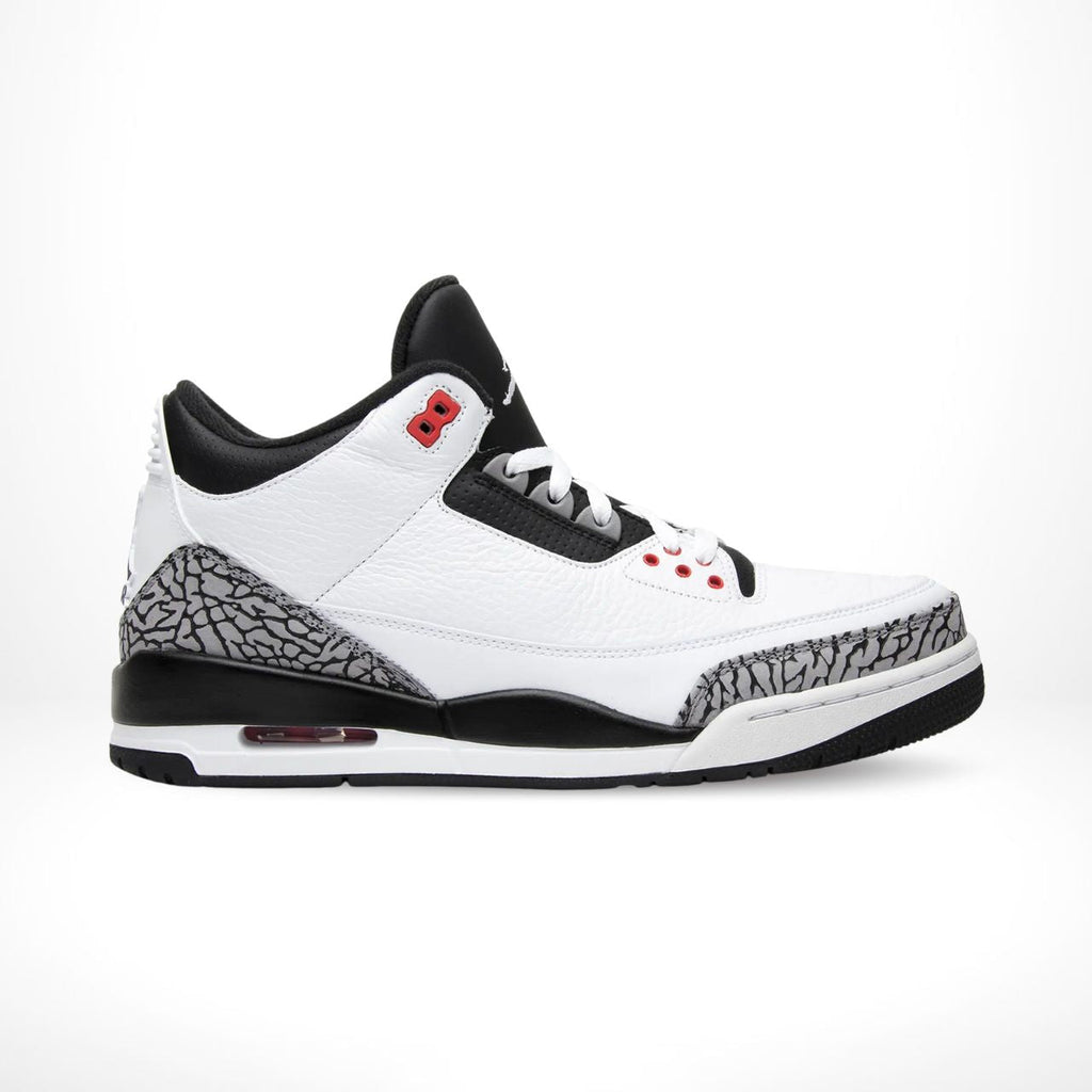 Air Jordan 3 Retro Infrared 23 in White Grey - product image from the listing.