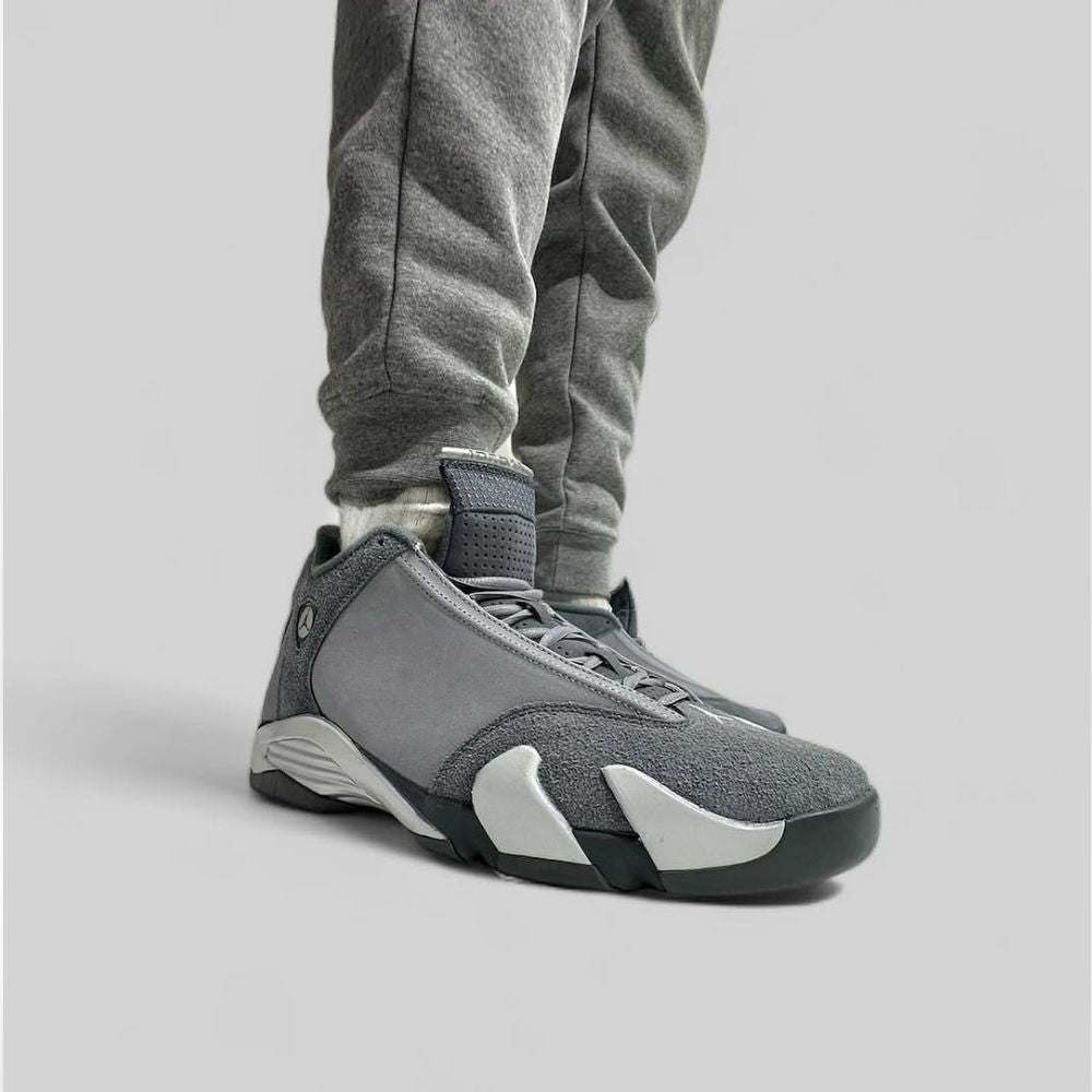 Air Jordan 14 Retro Flint in Grey - product image from the listing.