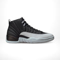 Air Jordan 12 Retro Barons in Black Wolf Grey - product image from the listing.