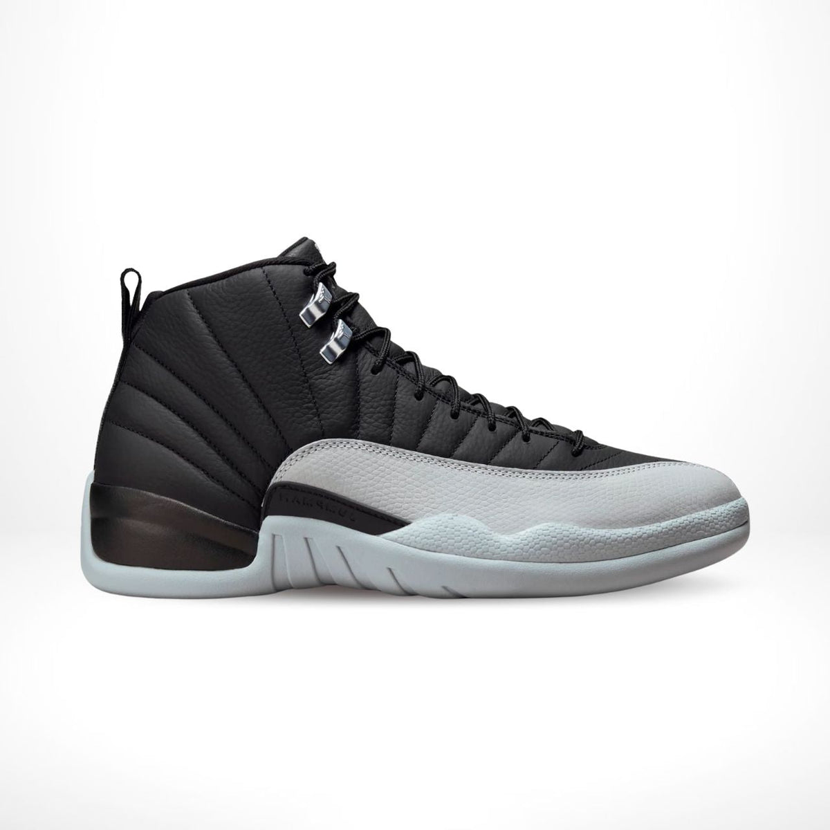 Air Jordan 12 Retro Barons in Black Wolf Grey - product image from the listing.
