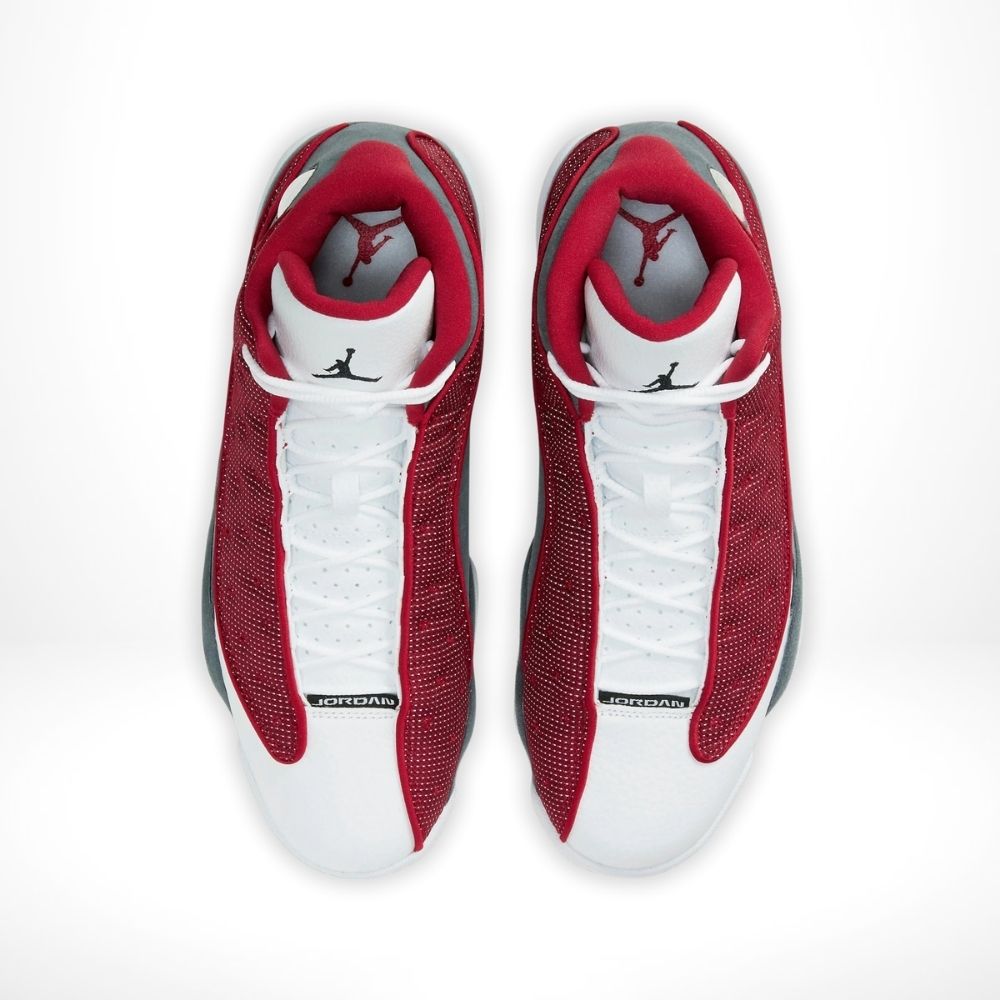 Air Jordan 13 Retro Red Flint in Grey - product image from the listing.