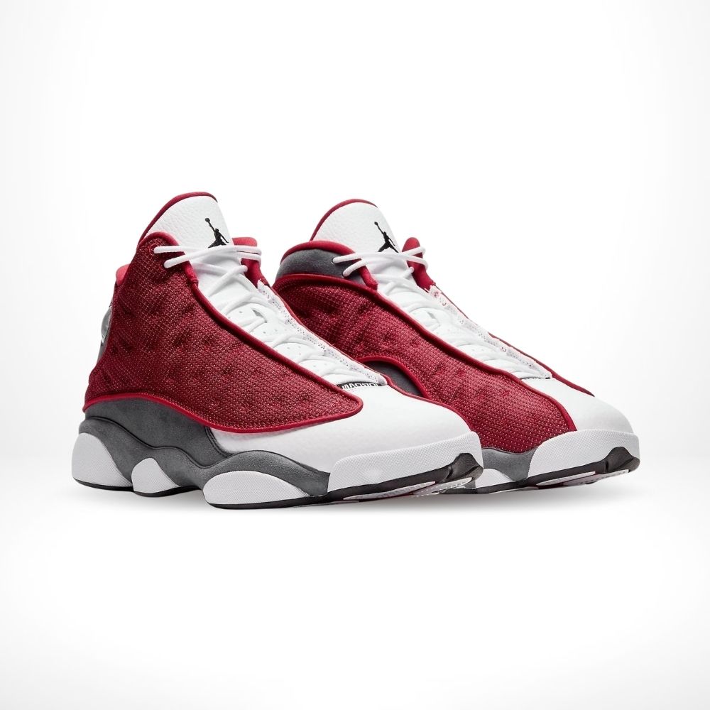 Air Jordan 13 Retro Red Flint in Grey - product image from the listing.