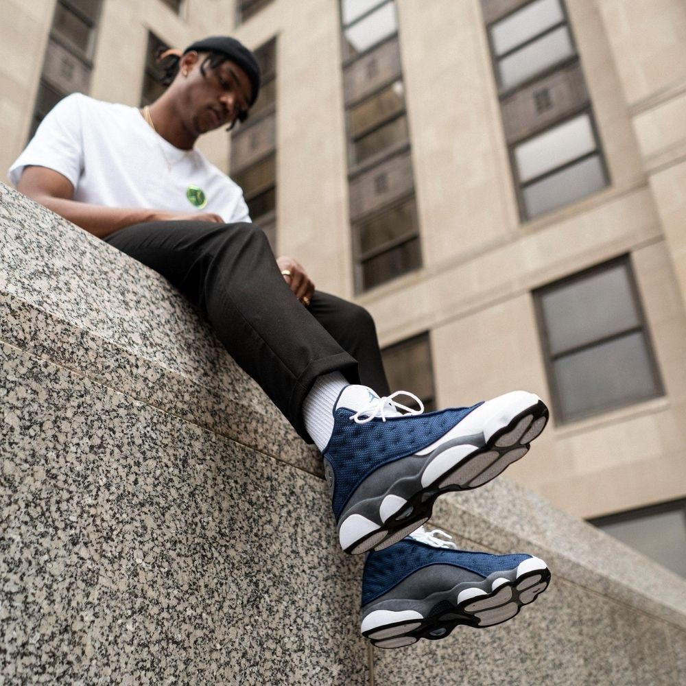 Air Jordan 13 Retro Flint in Grey Navy - product image from the listing.