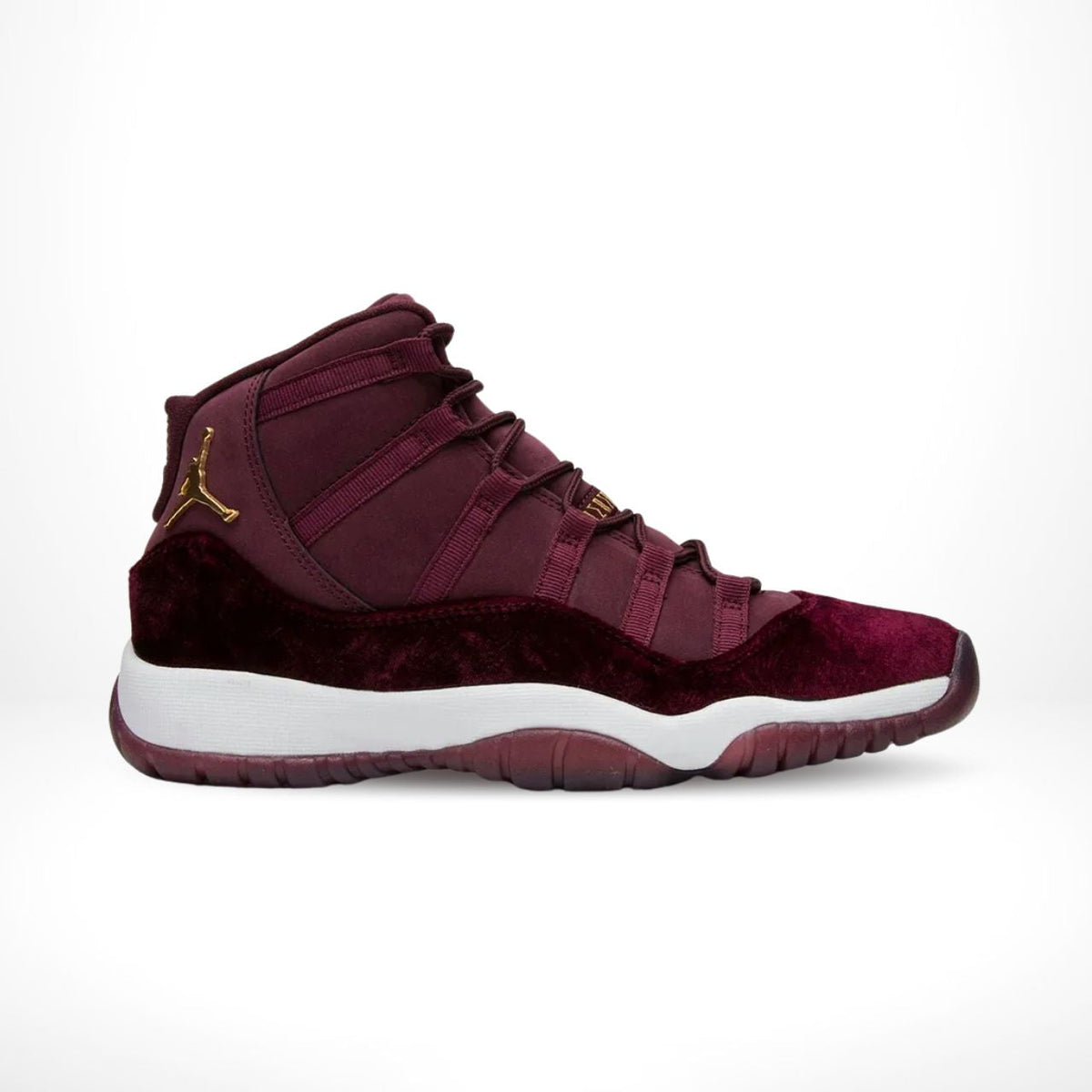 Air Jordan 11 Retro Heiress Velvet in White - product image from the listing.