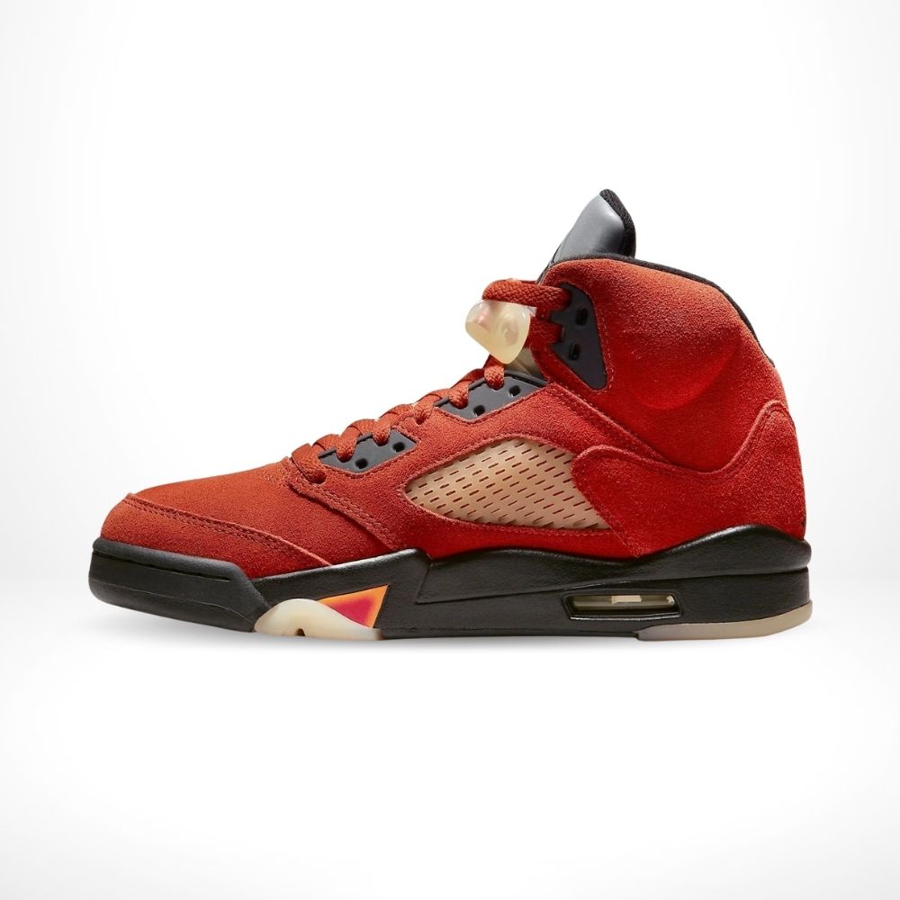 Air Jordan 5 Retro Mars For Her Martian Sunrise Black Fire in Red - product image from the listing.