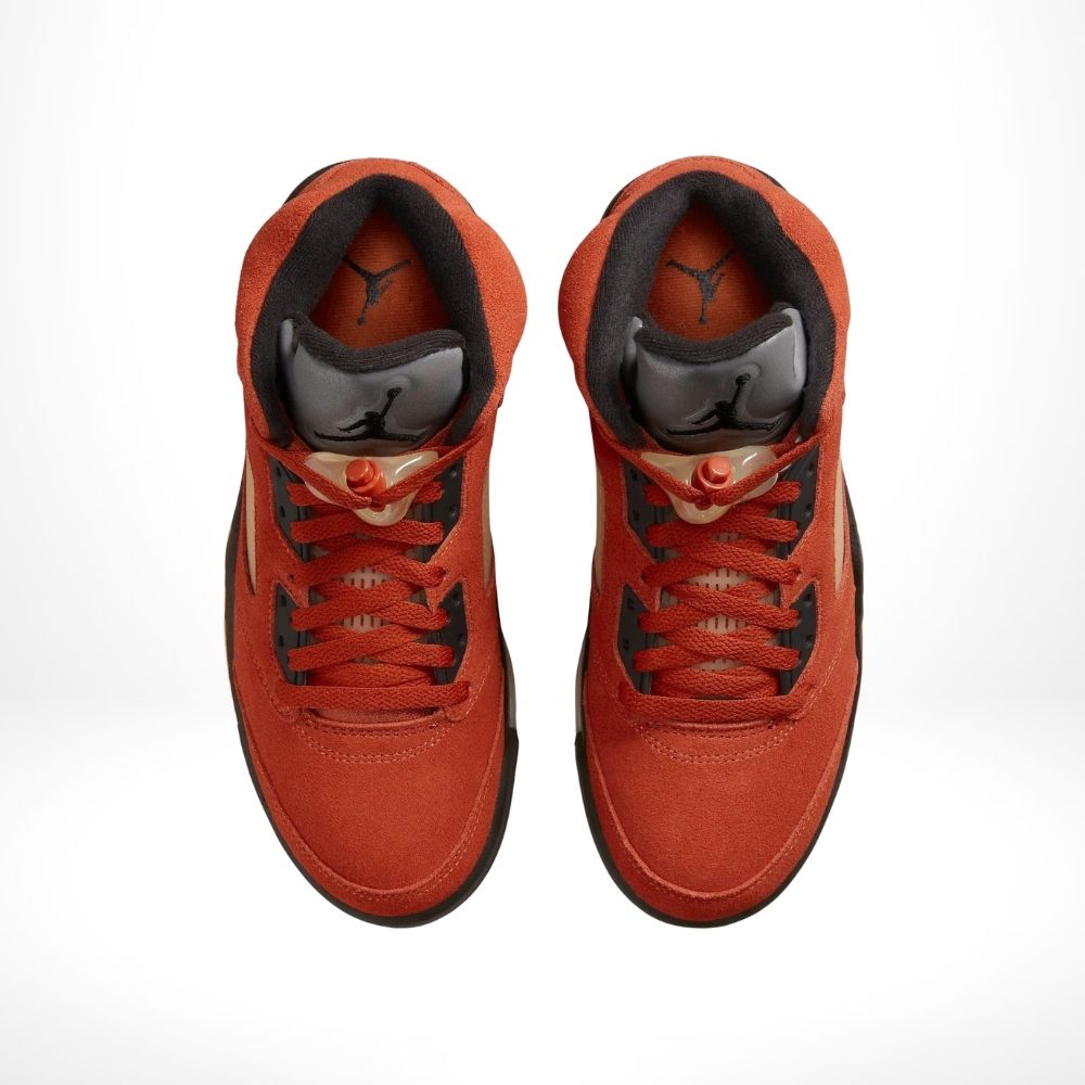Air Jordan 5 Retro Mars For Her Martian Sunrise Black Fire in Red - product image from the listing.