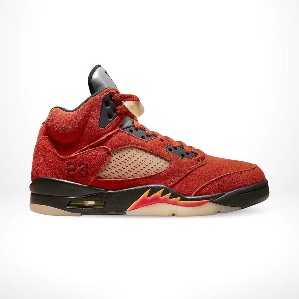 Air Jordan 5 Retro Mars For Her Martian Sunrise Black Fire in Red - product image from the listing.