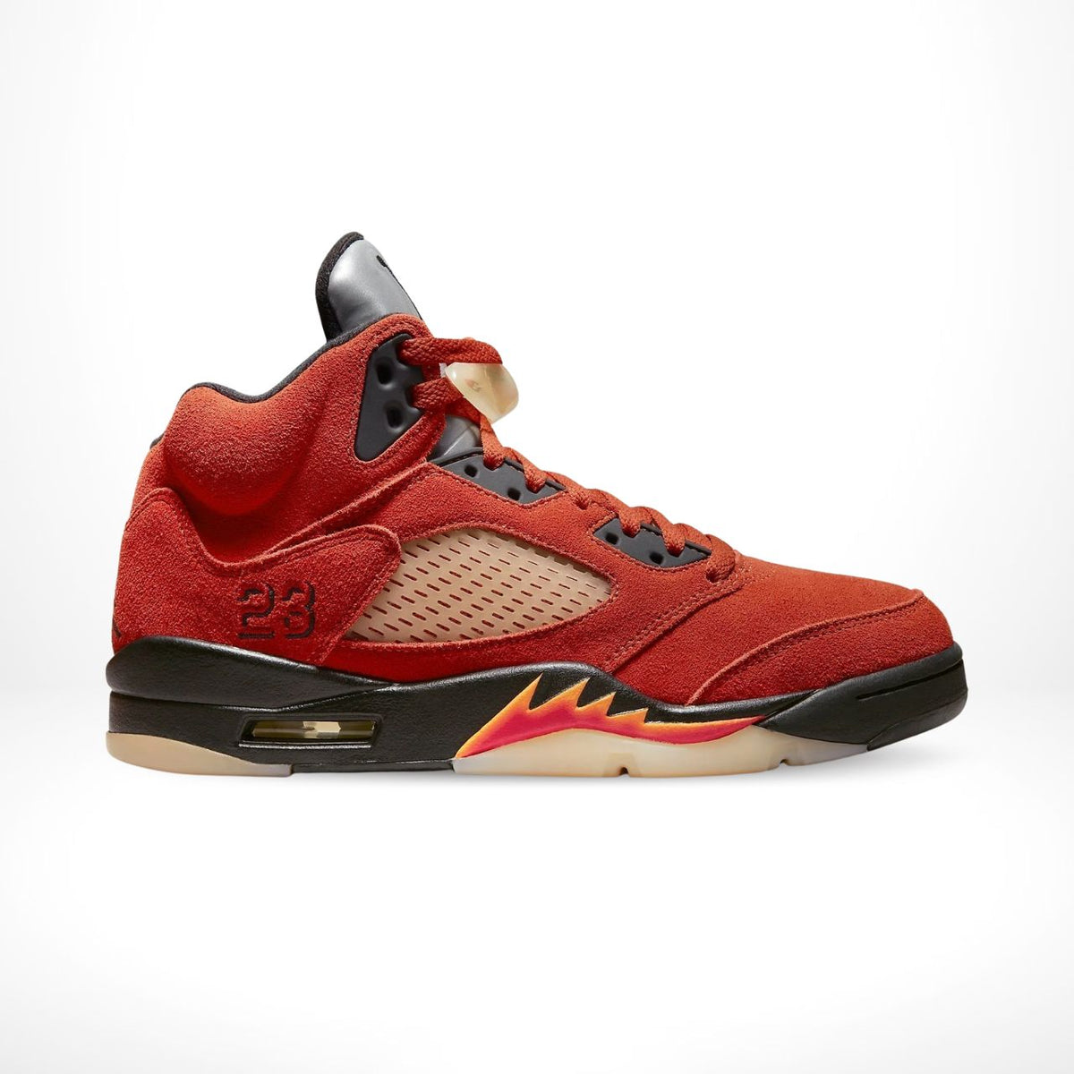 Air Jordan 5 Retro Mars For Her Martian Sunrise Black Fire in Red - product image from the listing.