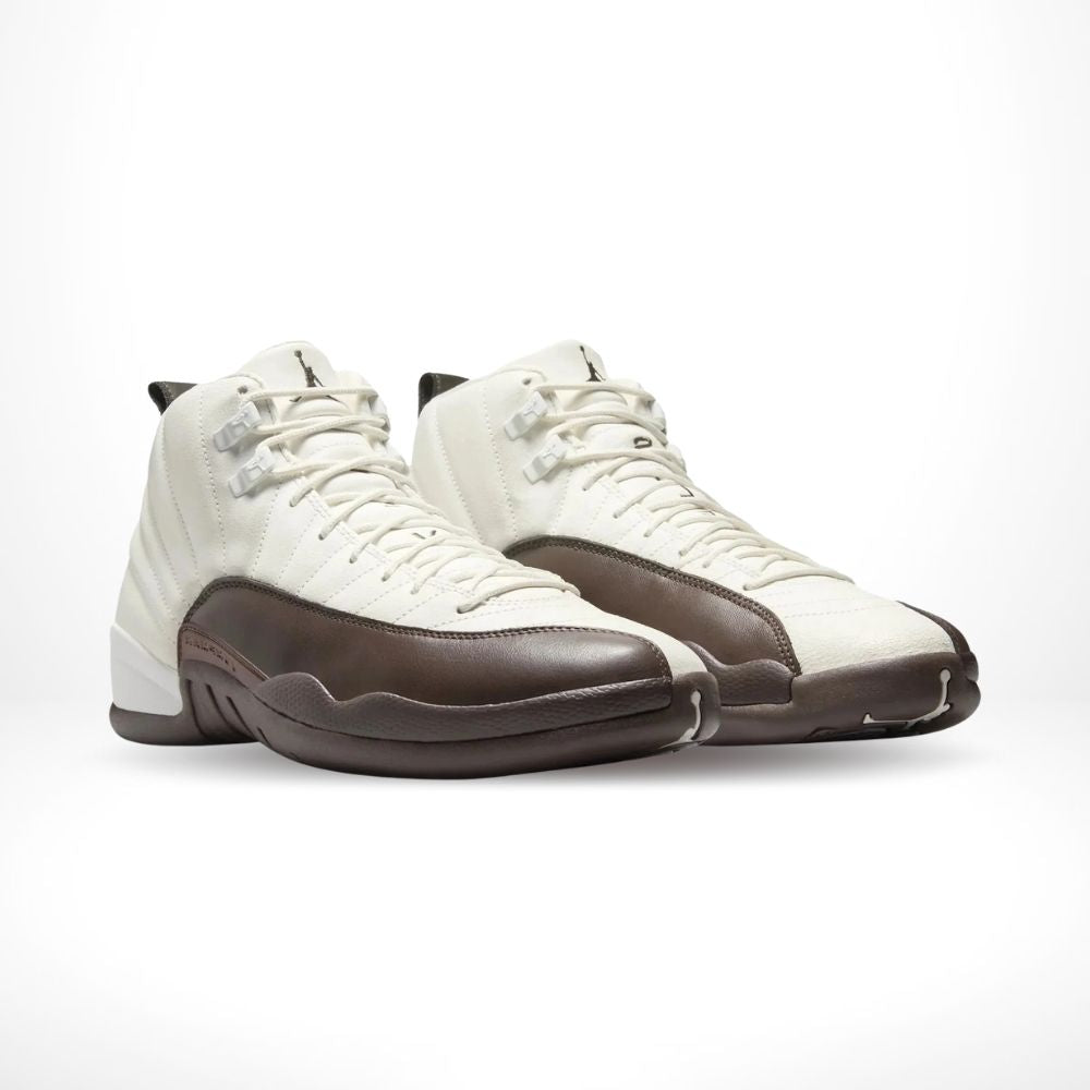 Air Jordan 12 x SoleFly Cafecito Baroque in Brown White - product image from the listing.
