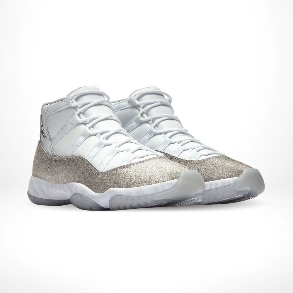 Air Jordan 11 Retro in White Metallic Silver - product image from the listing.