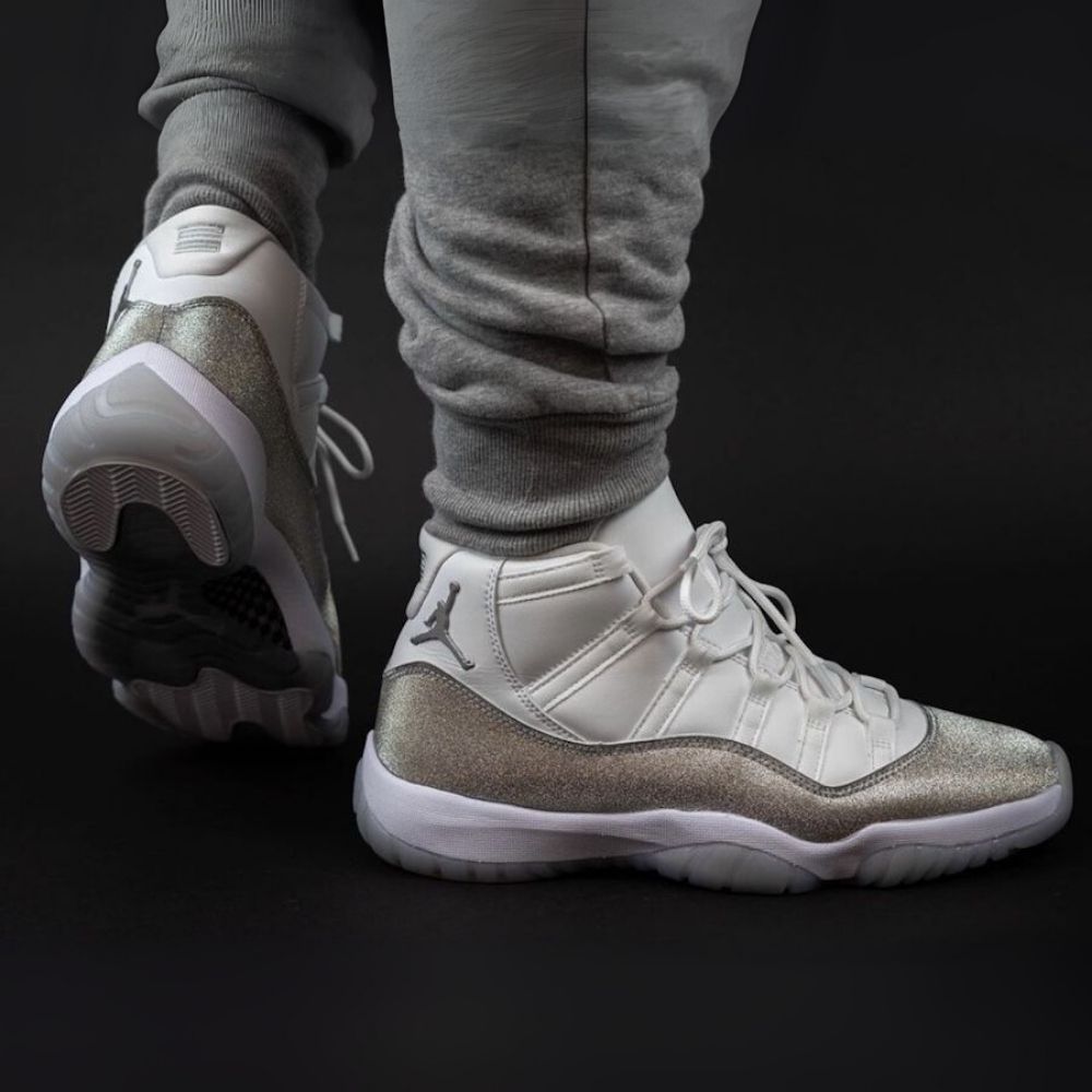 Air Jordan 11 Retro in White Metallic Silver - product image from the listing.