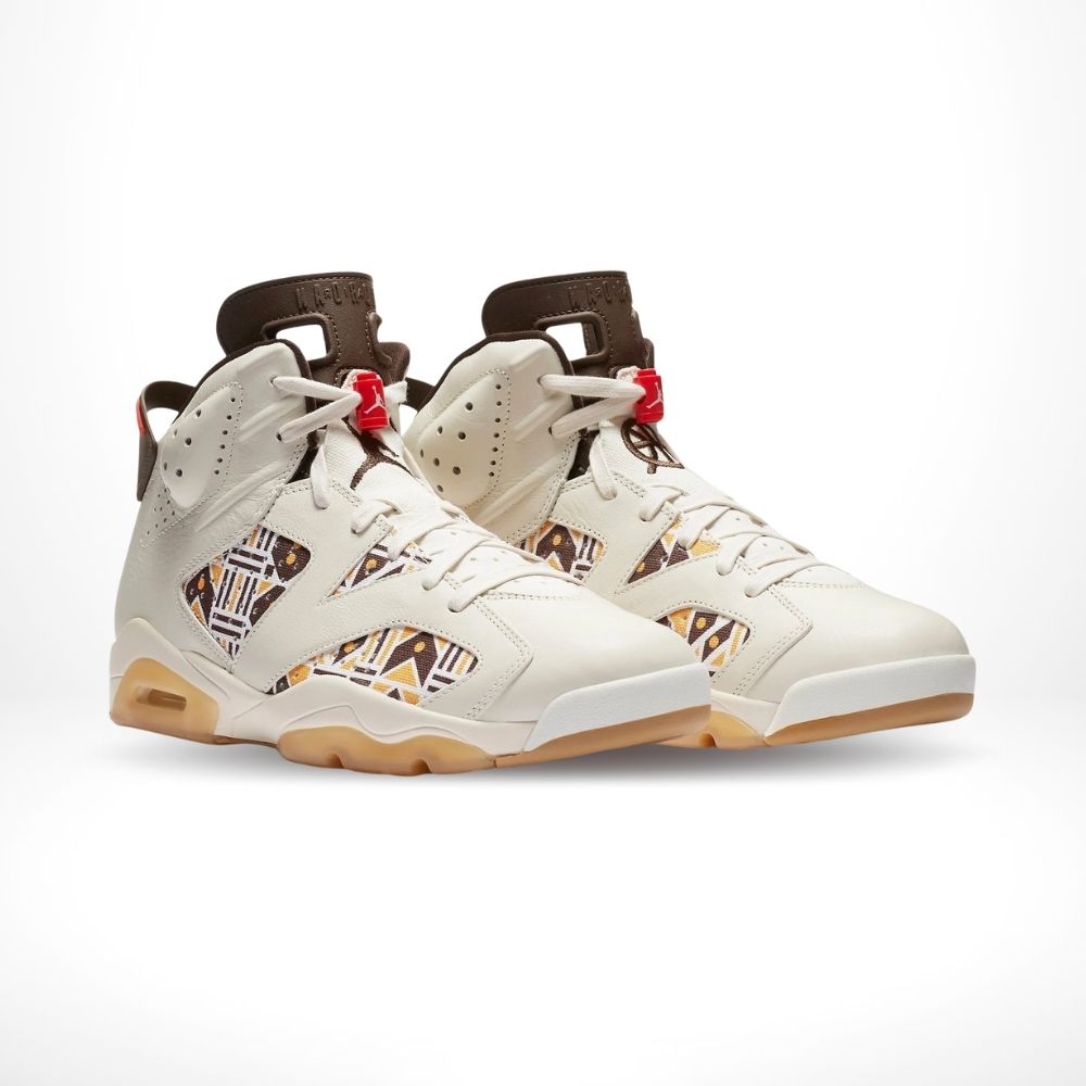 Air Jordan 6 Retro Quai 54 Sail Baroque in Brown - product image from the listing.
