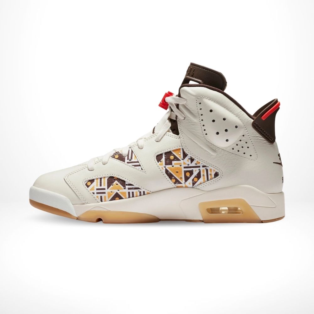 Air Jordan 6 Retro Quai 54 Sail Baroque in Brown - product image from the listing.