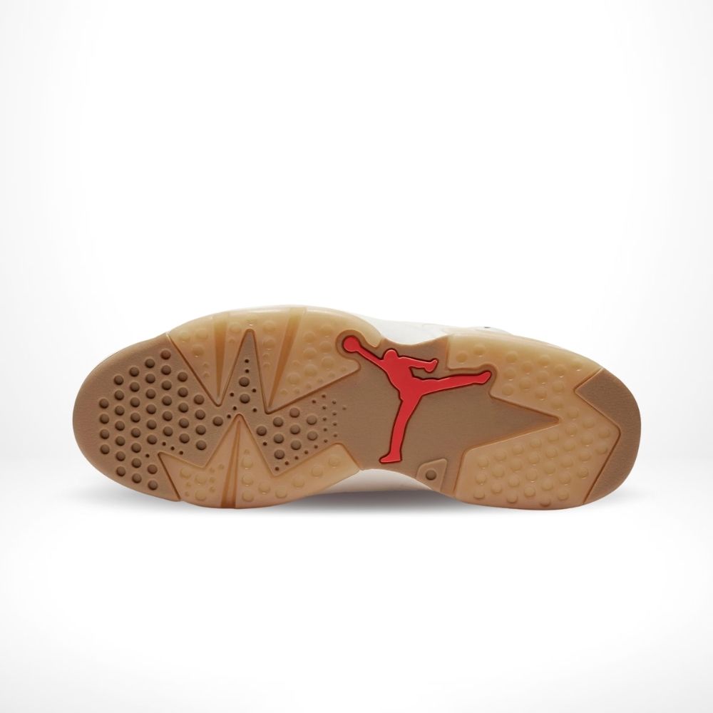 Air Jordan 6 Retro Quai 54 Sail Baroque in Brown - product image from the listing.
