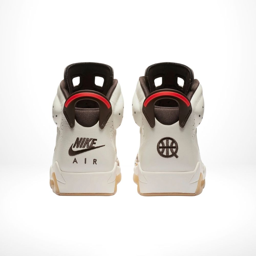 Air Jordan 6 Retro Quai 54 Sail Baroque in Brown - product image from the listing.