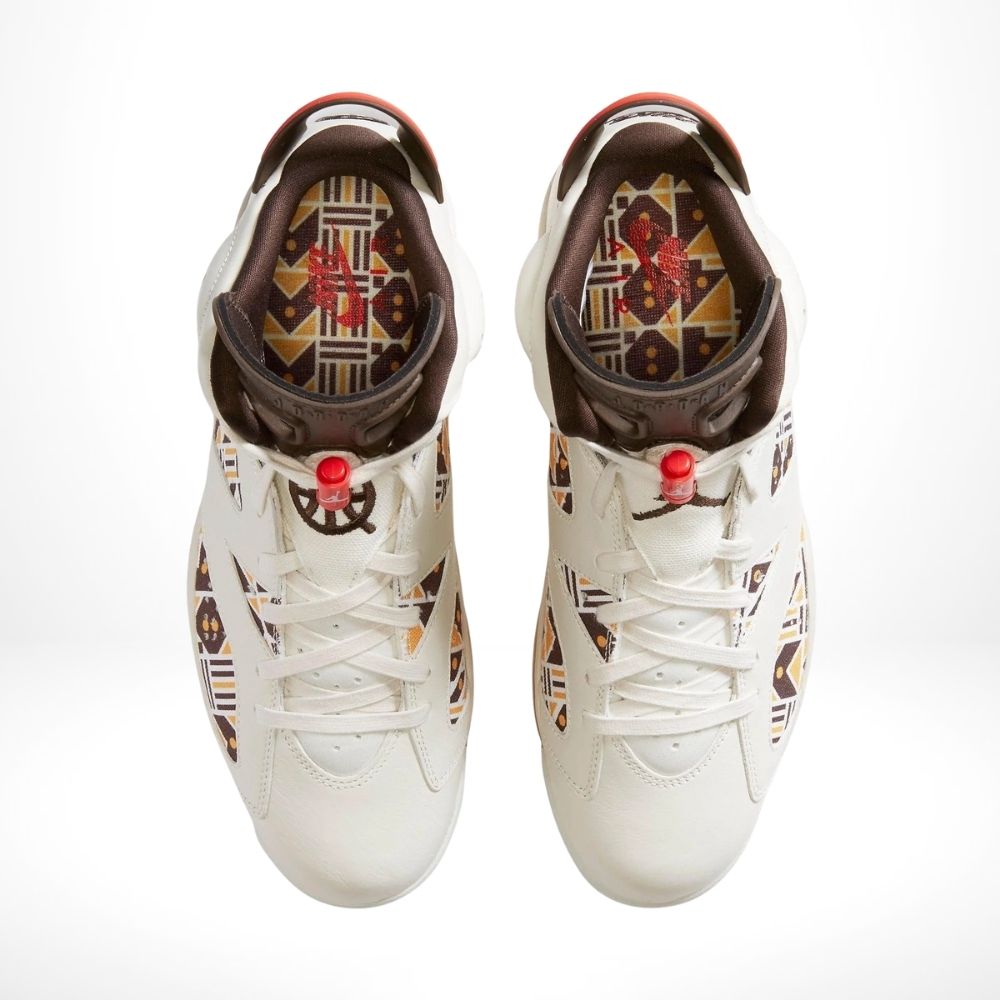 Air Jordan 6 Retro Quai 54 Sail Baroque in Brown - product image from the listing.