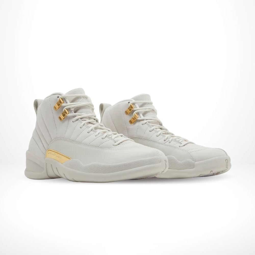 Air Jordan 12 Retro in Phantom Metallic Gold White - product image from the listing.
