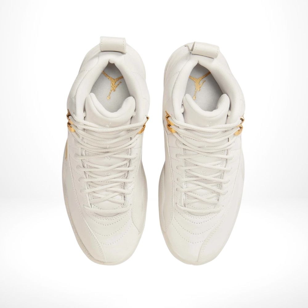 Air Jordan 12 Retro in Phantom Metallic Gold White - product image from the listing.