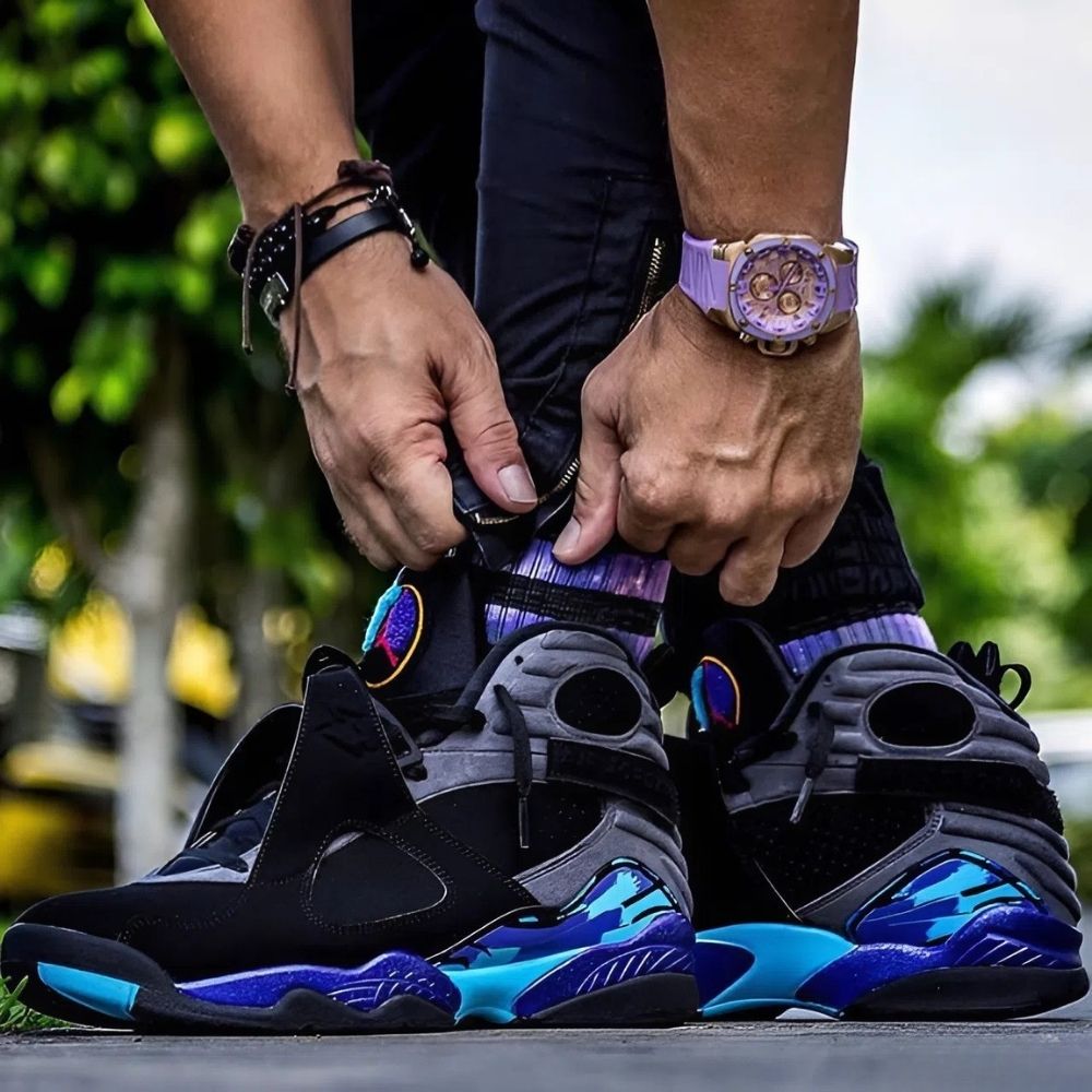 Aqua Black Bright Concord - Air Jordan 8 Retro 2025 - product image from the listing.