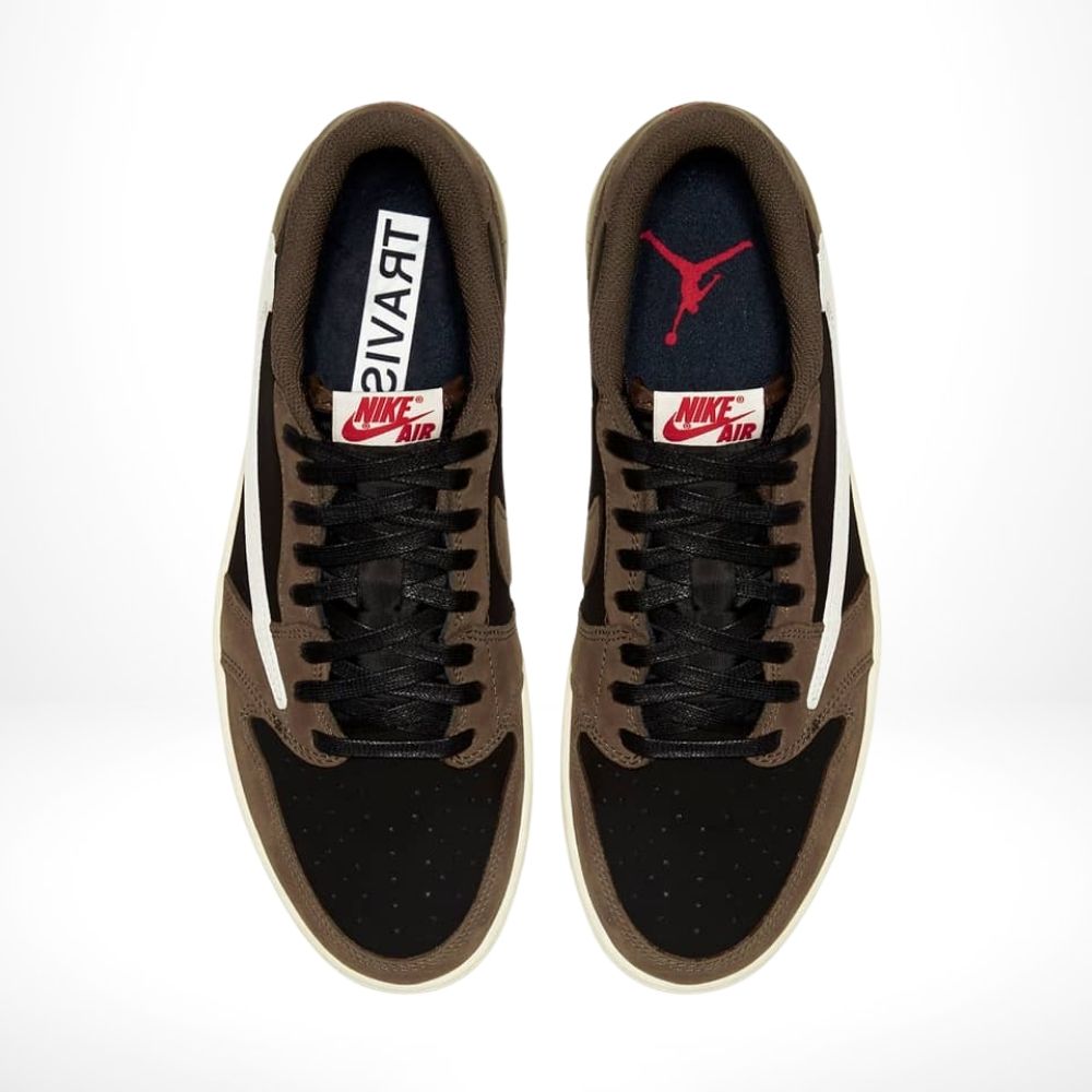 X Travis Scott Dark Mocha Black SP - Air Jordan 1 Low OG - product image from the listing.