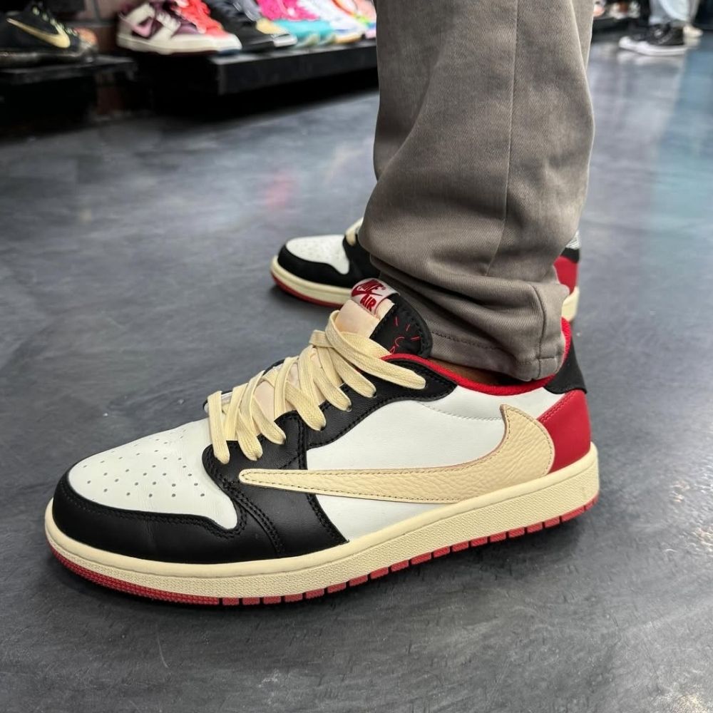 Air Jordan 1 Low X Travis Scott in Black Red - product image from the listing.