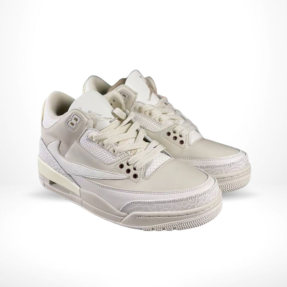 Air Jordan 3 X Travis Scott in White Sail - product image from the listing.