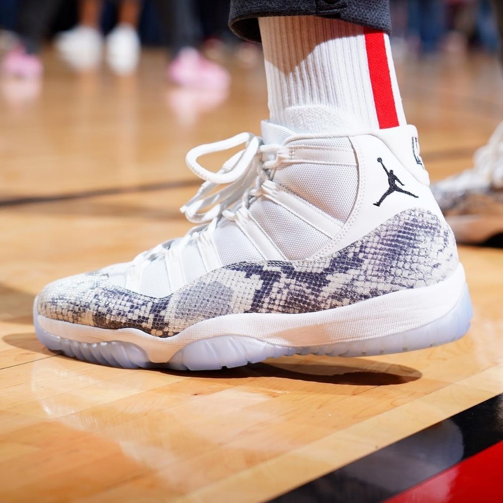 X OVO Grey Snakeskin - Air Jordan 11 Retro - product image from the listing.