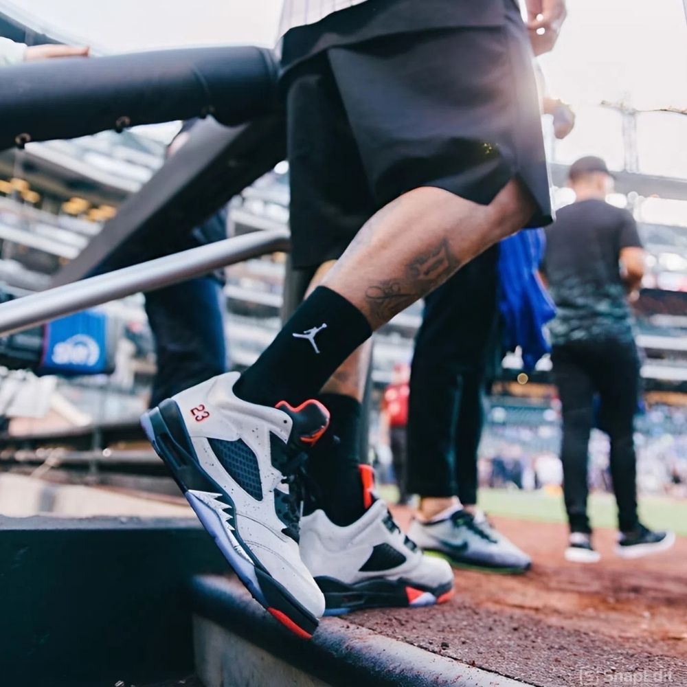 Air Jordan 5 Retro Low Neymar in Silver Black - product image from the listing.