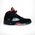Air Jordan 5 Retro Supreme in Black Red - product image from the listing.