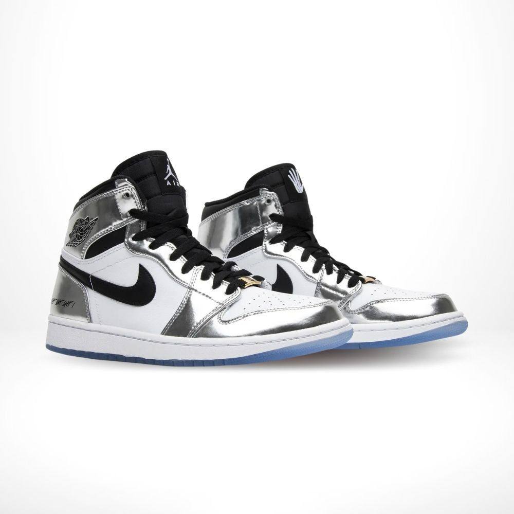 Air Jordan 1 Retro High Think 16 Pass The Torch Chrome in White - product image from the listing.