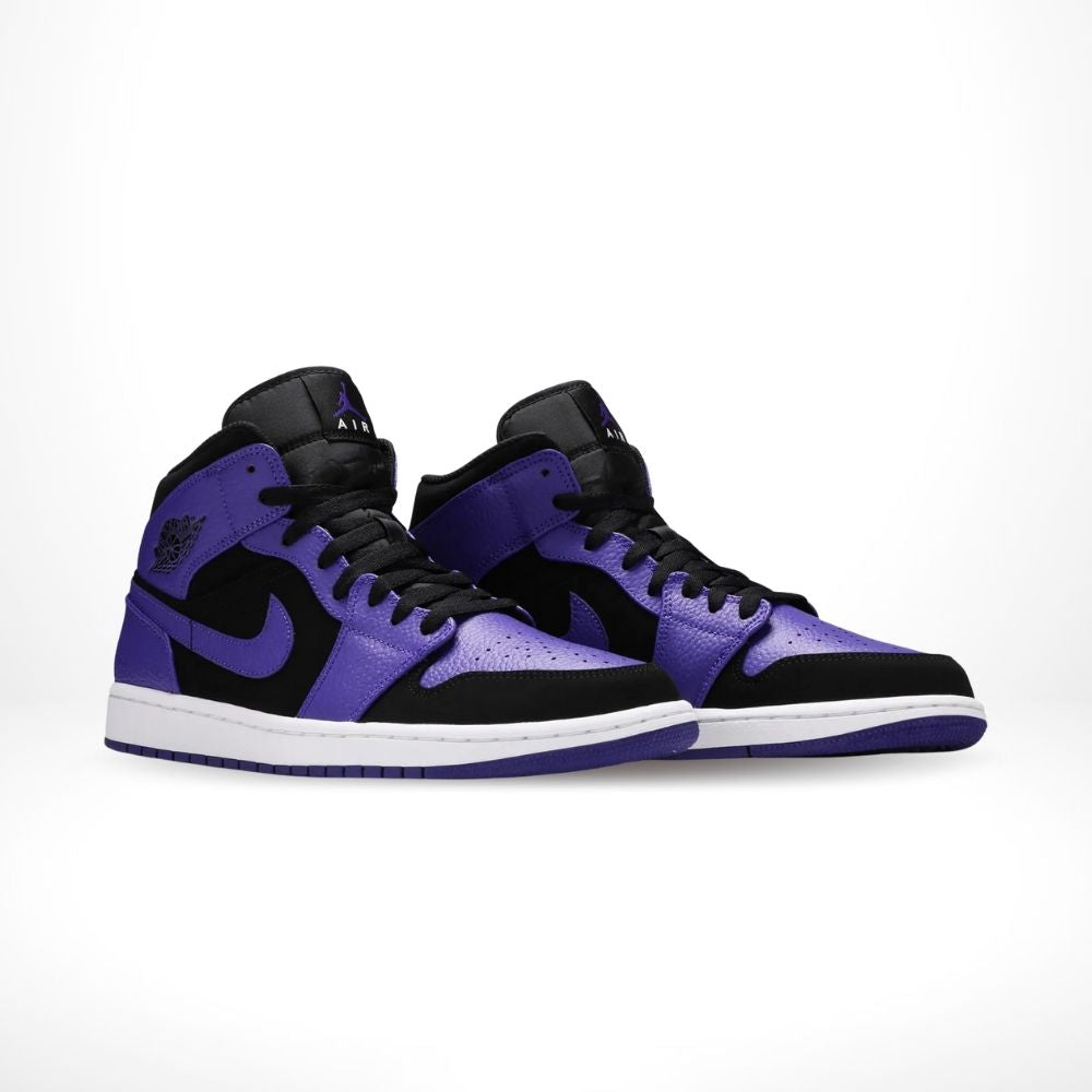 Air Jordan 1 Mid Black Dark Concord in Black - product image from the listing.