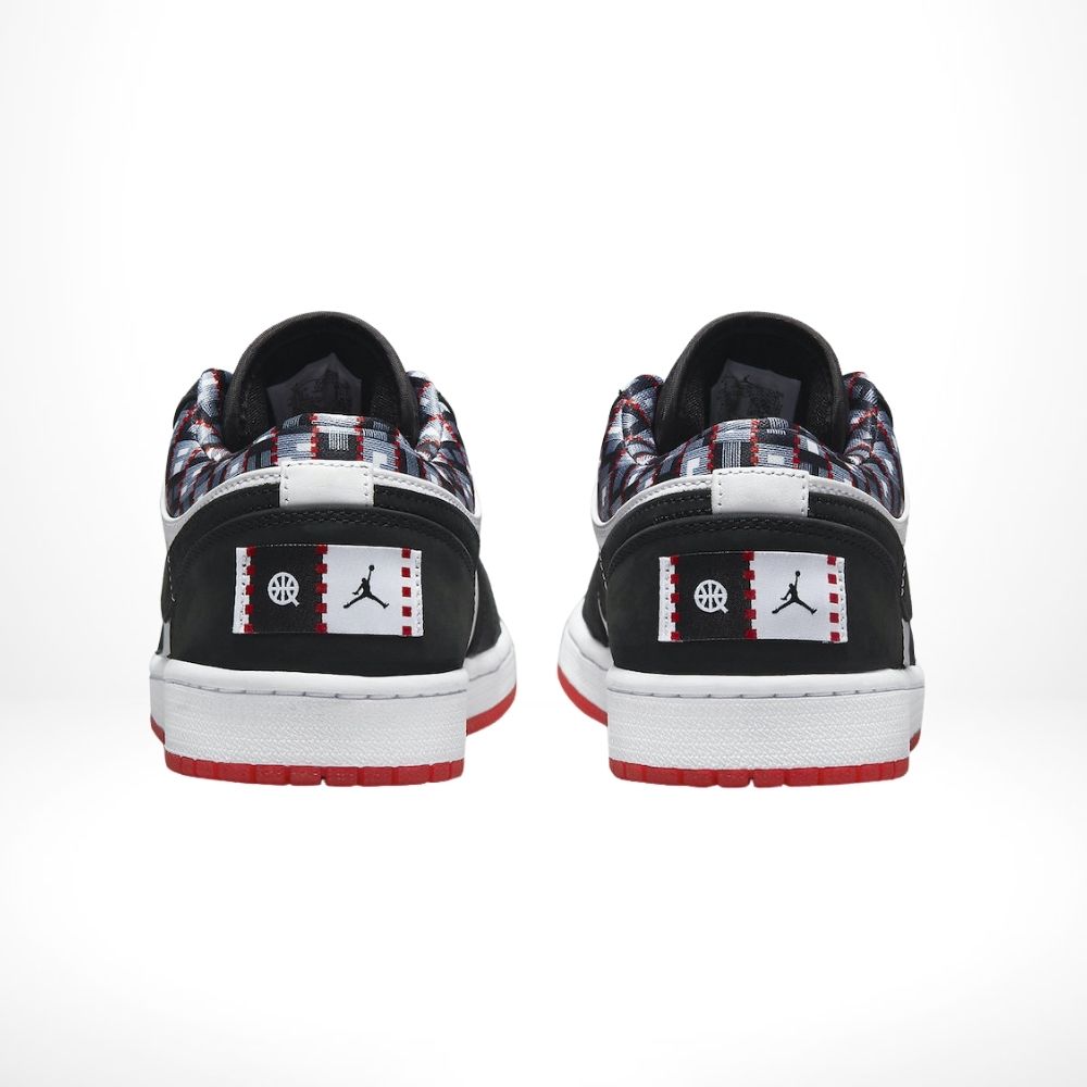Air Jordan 1 Low Quai 54 in Black White - product image from the listing.