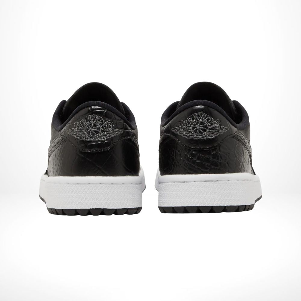 Air Jordan 1 Low Golf Black Crocodile in White - product image from the listing.