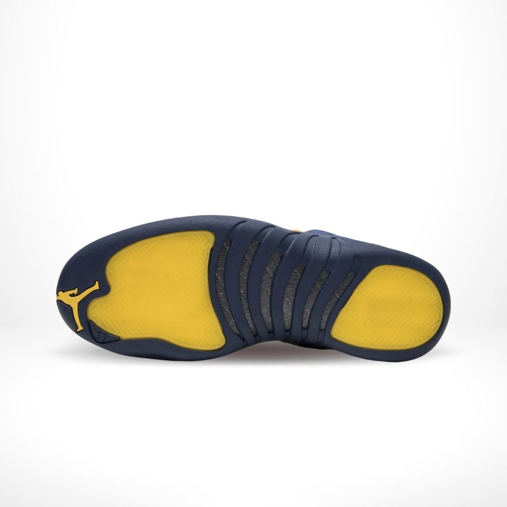 Michigan College Navy Amarillo - Air Jordan 12 Retro - product image from the listing.