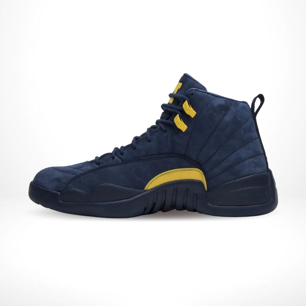 Michigan College Navy Amarillo - Air Jordan 12 Retro - product image from the listing.