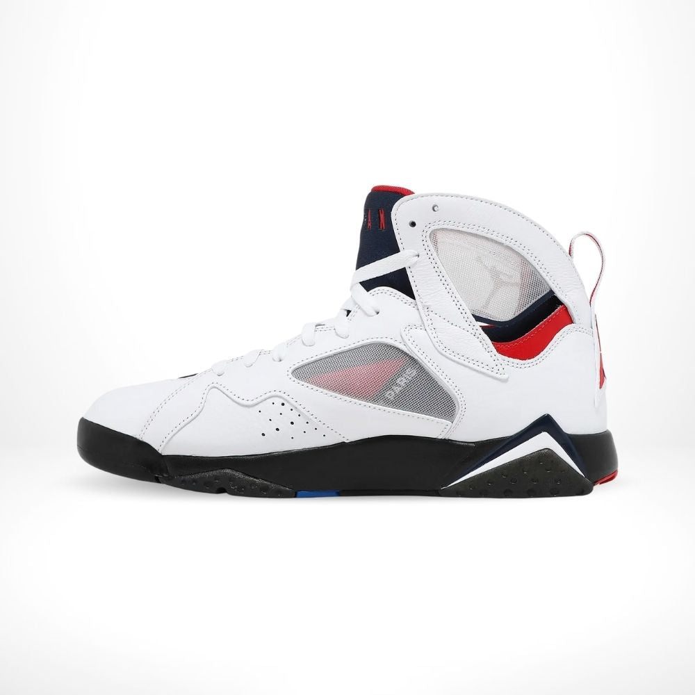 Air Jordan 7 Retro Paris Saint-Germain White College in Navy - product image from the listing.