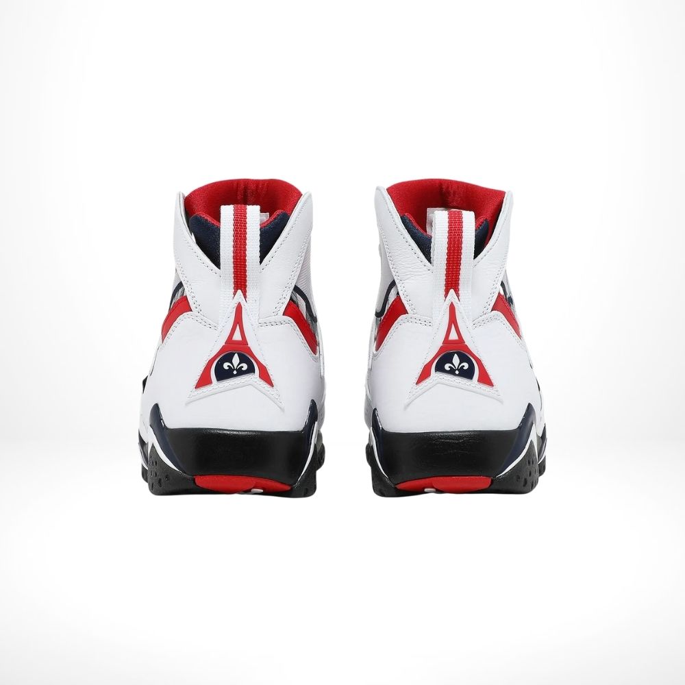 Air Jordan 7 Retro Paris Saint-Germain White College in Navy - product image from the listing.