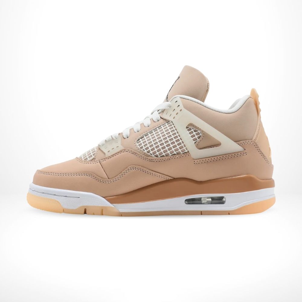 Air Jordan 4 Retro Shimmer in Metallic Silver Orange - product image from the listing.