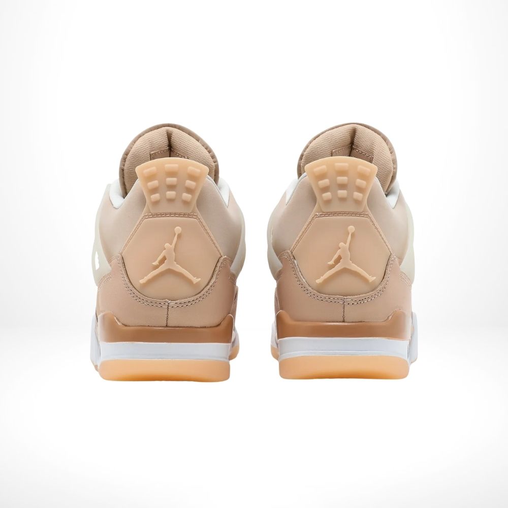 Air Jordan 4 Retro Shimmer in Metallic Silver Orange - product image from the listing.