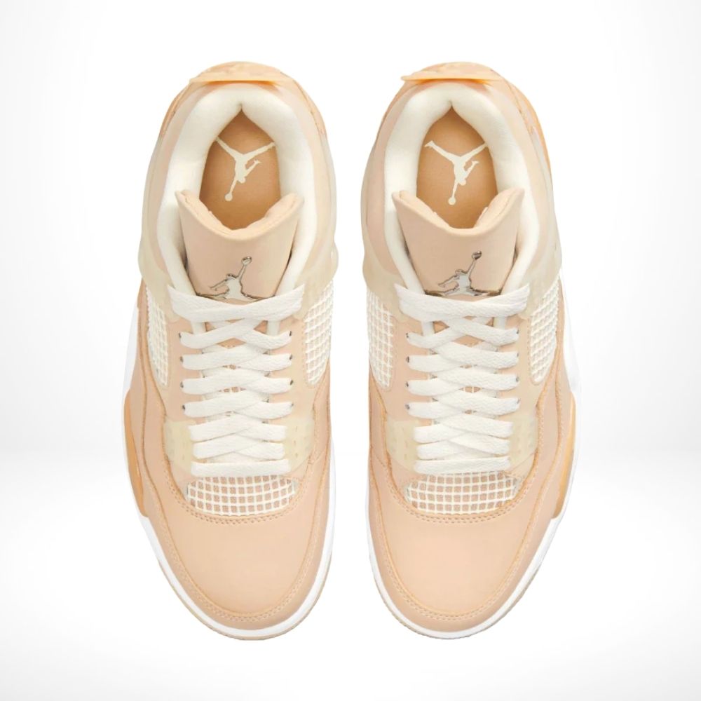 Air Jordan 4 Retro Shimmer in Metallic Silver Orange - product image from the listing.