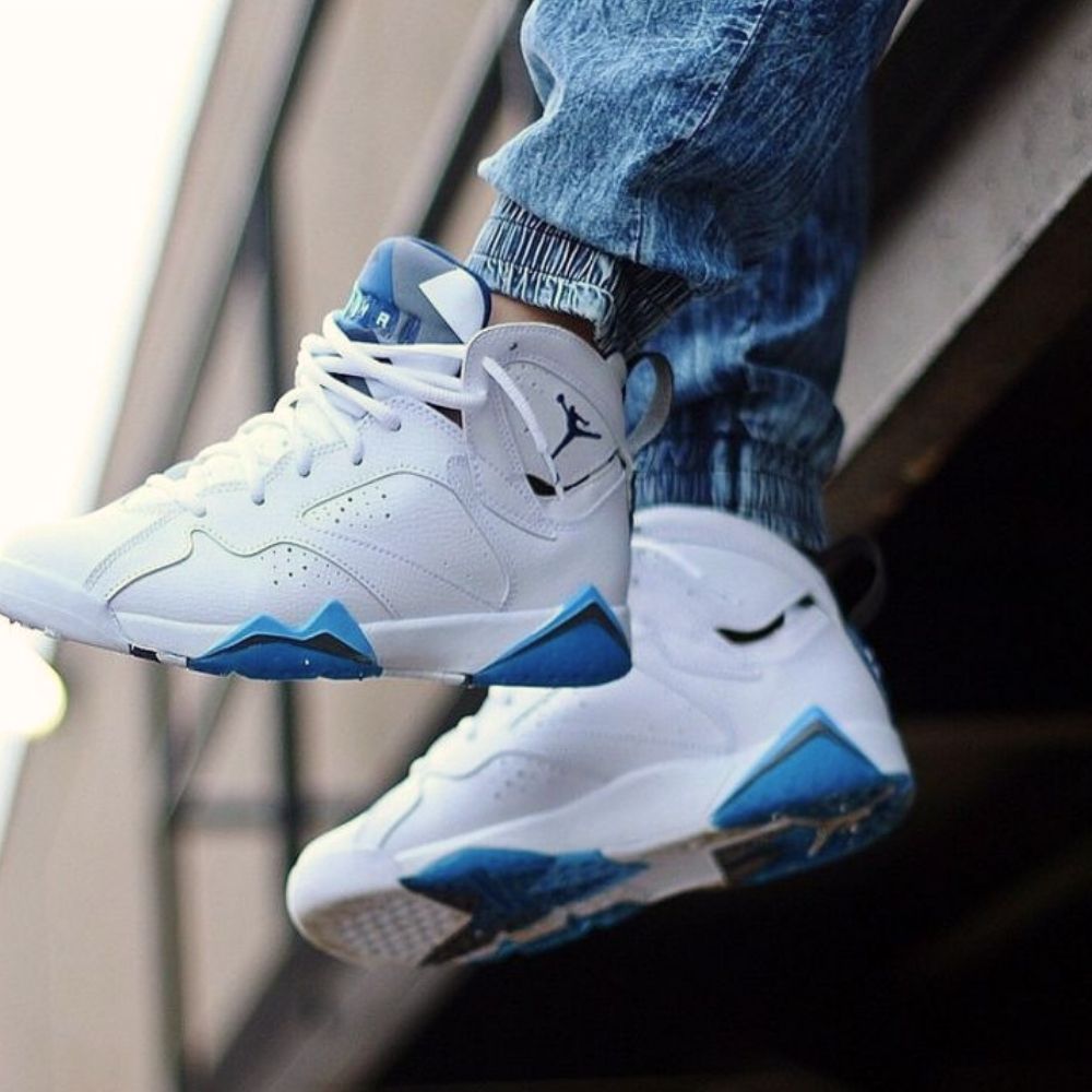 French Blue White - Air Jordan 7 Retro 2015 - product image from the listing.