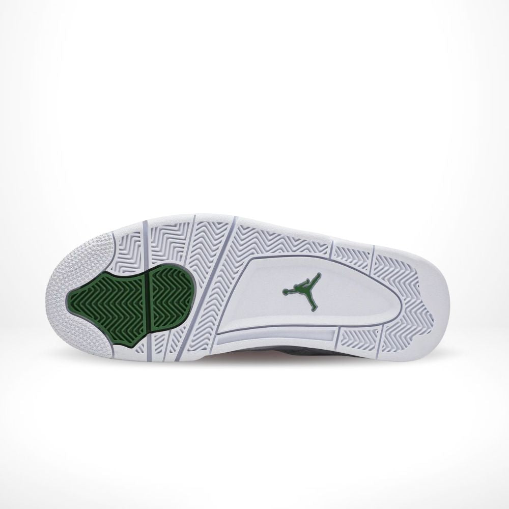 Air Jordan 4 Retro in Metallic Green White - product image from the listing.