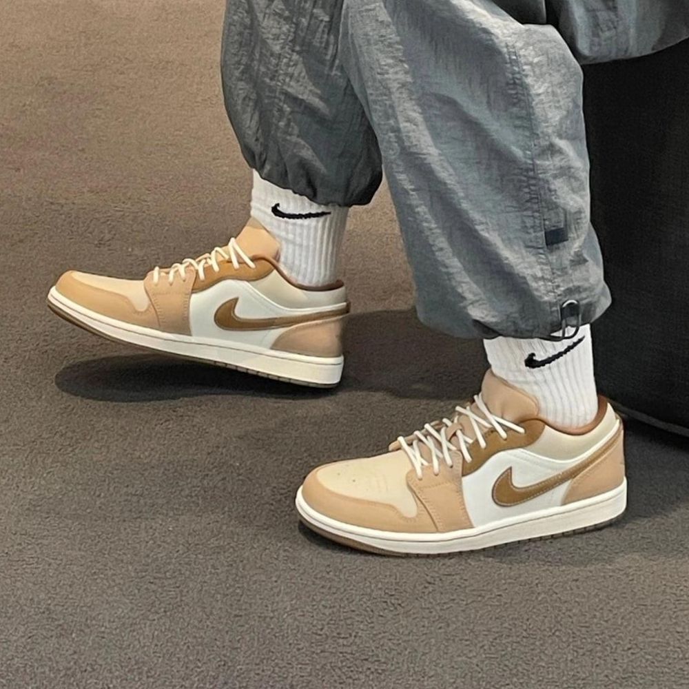 Hemp Light British Tan SE - Air Jordan 1 Low - product image from the listing.