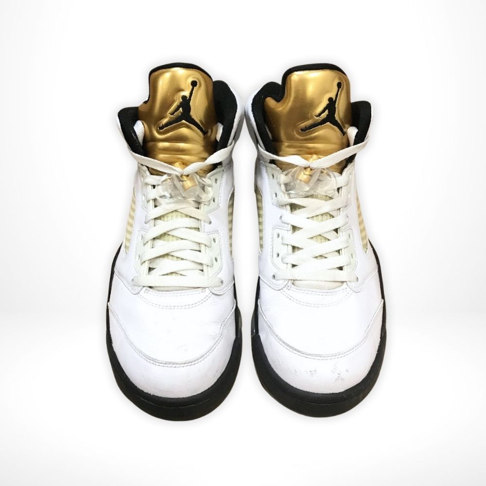 Olympic White Gold - Air Jordan 5 Retro 2016 - product image from the listing.