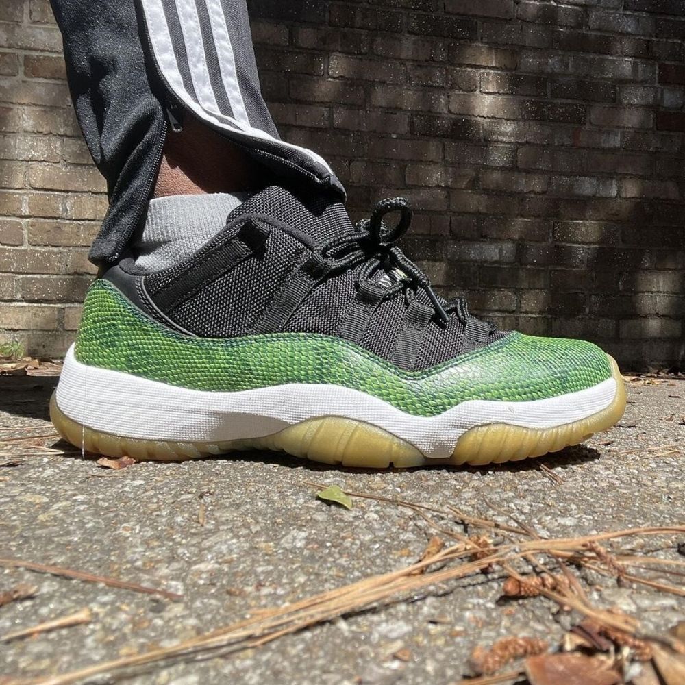 Green Snakeskin - Air Jordan 11 Retro Low - product image from the listing.
