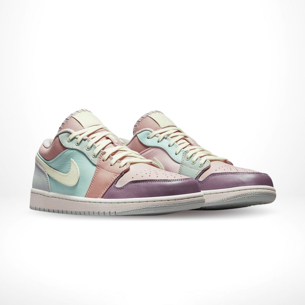 Air Jordan 1 Low Easter in Pastel Teal Pink Purple - product image from the listing.